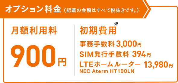 オプション料金